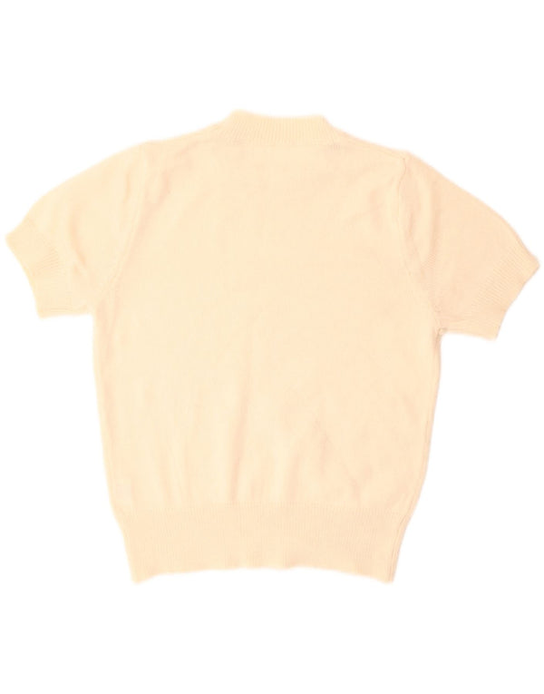 Shein Ženski pulover s okruglim izrezom kratkih rukava UK 10 Small Beige