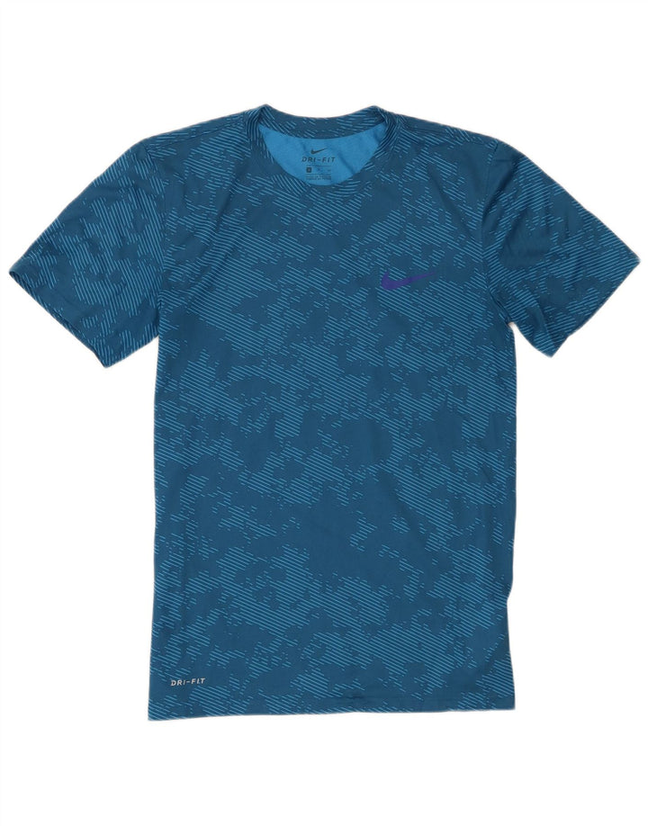Mali plavi kamuflažni poliester Nike Dri Fit T-Shirt Top
