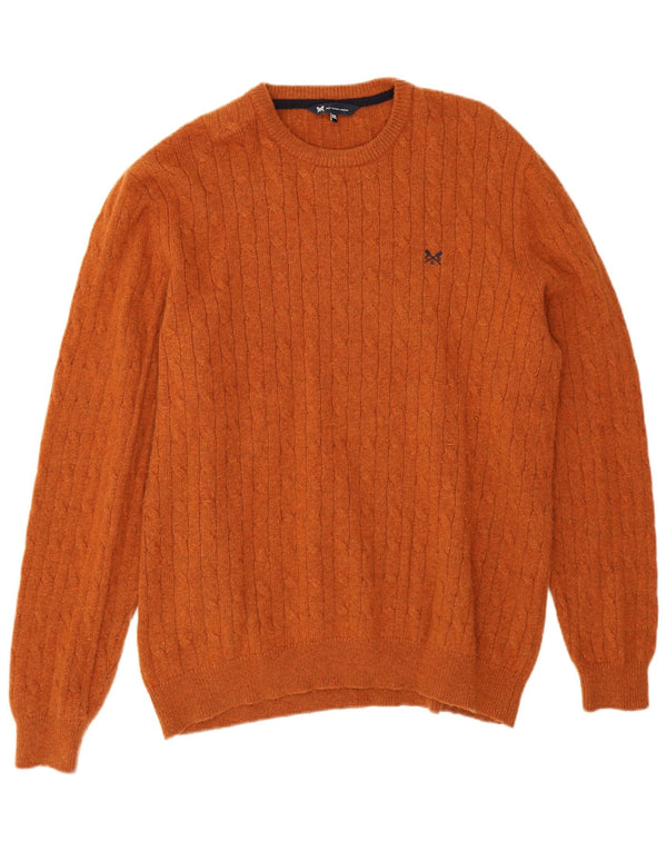 Crew Clothing Muški džemper s okruglim izrezom 2XL smeđe janjeće vune