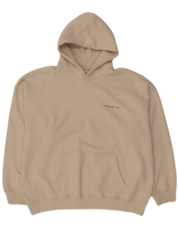 Abercrombie & Fitch muška majica s kapuljačom XL bež pamuk