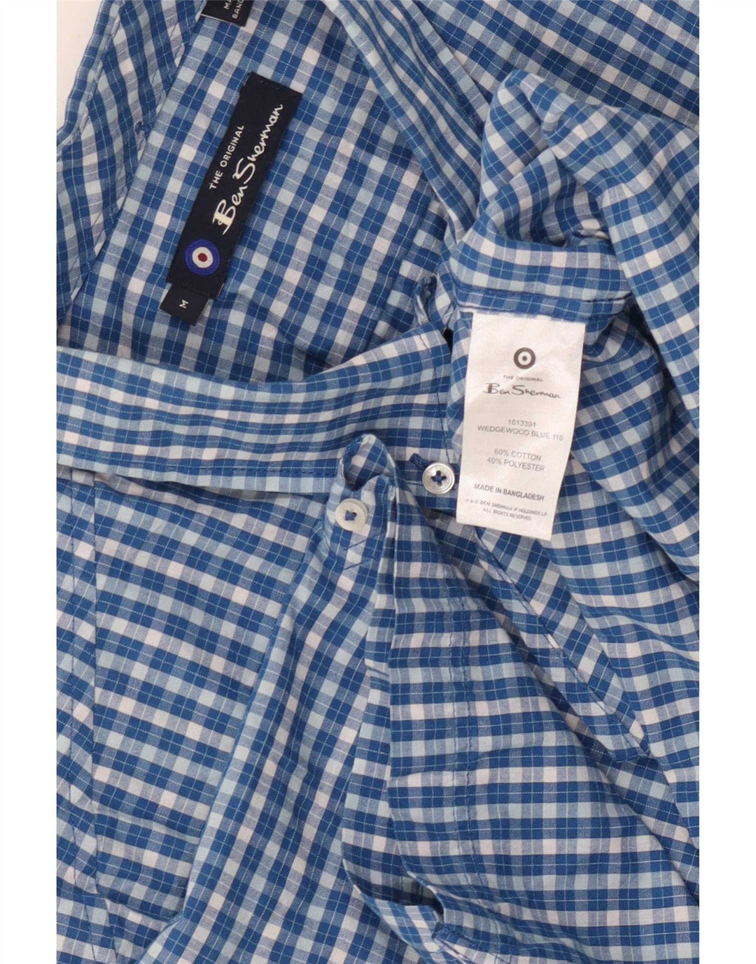Ben Sherman muška košulja kratkih rukava Srednje plavi karirani pamuk