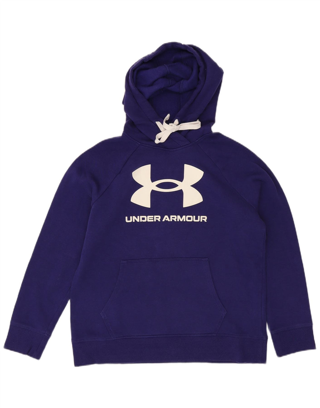 UNDER ARMOUR Mens Graphic Hoodie Jumper Medium Blue Cotton