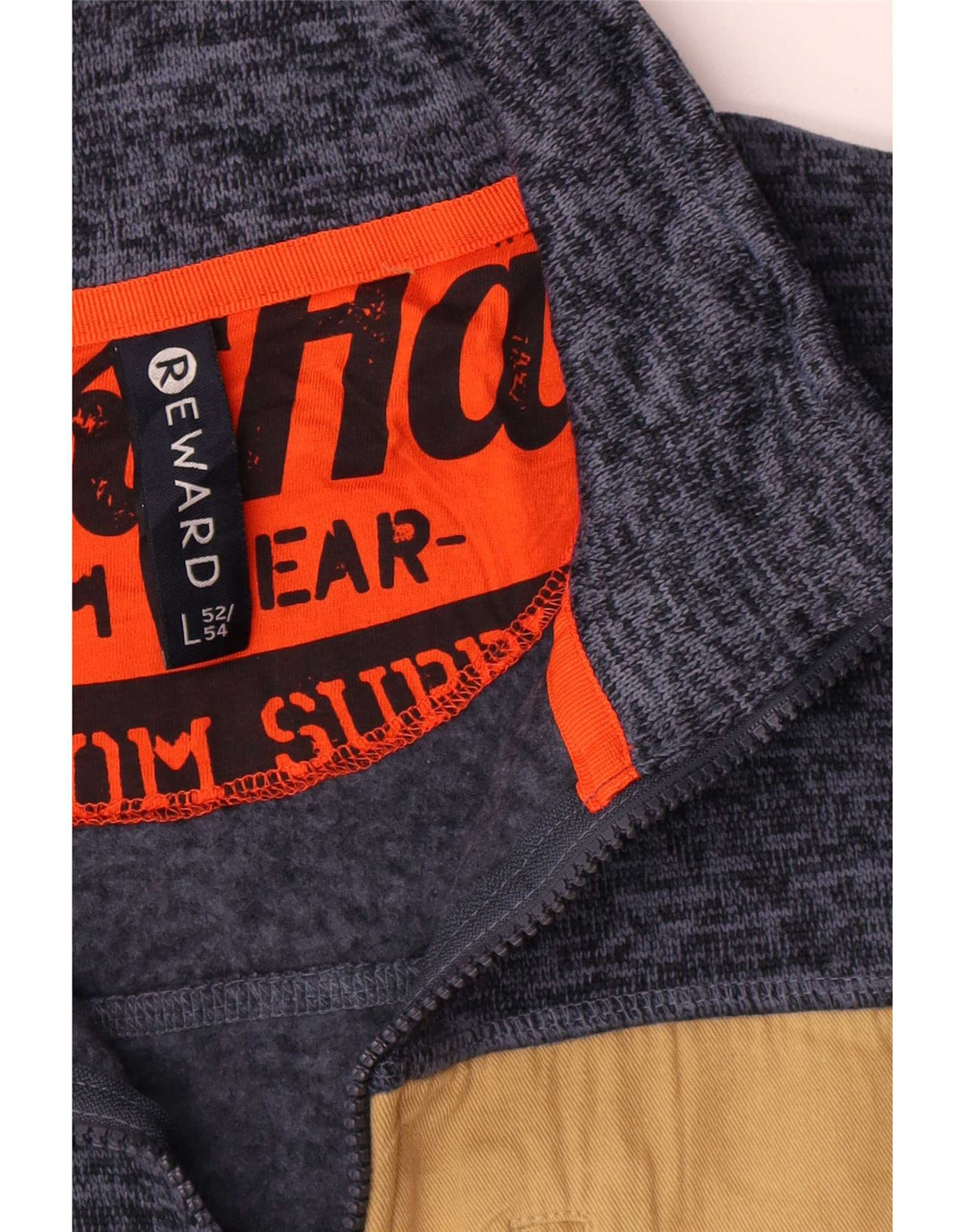 Reward Mens Tracksuit Top Jacket IT 52/54 Large Navy Blue Flecked Polyester