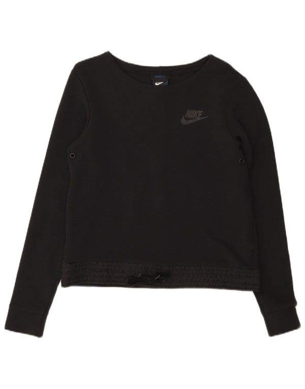 Nike Ženska kratkotrajna majica UK 10 Mali crni pamuk