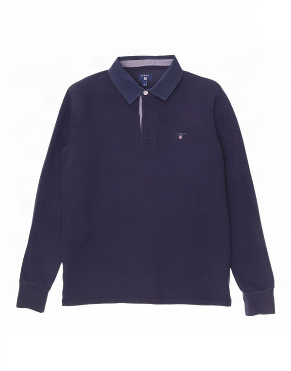 Gant muška polo majica dugih rukava, veliki tamnoplavi pamuk