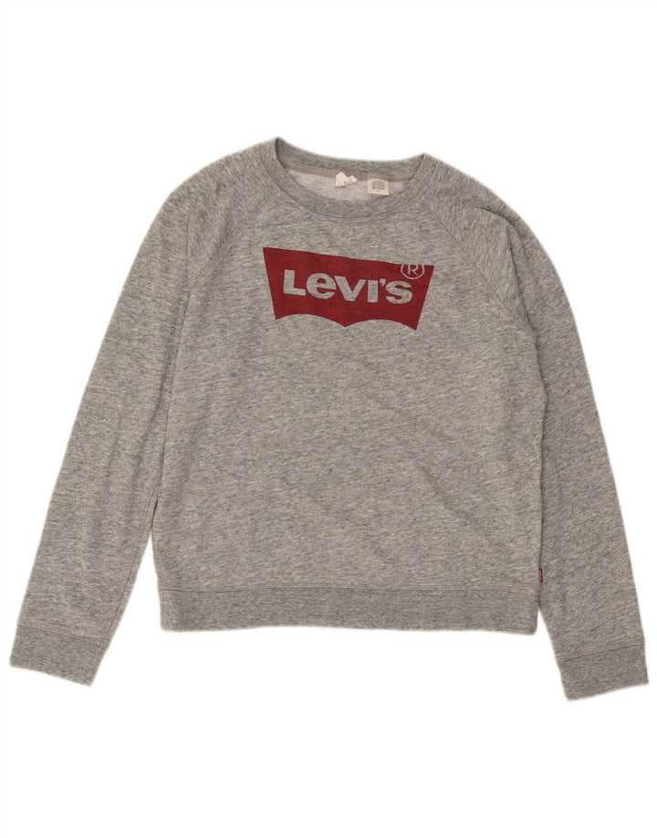 Levi's Ženski džemper s grafičkim motivima UK 14 srednje sivo s pjegama