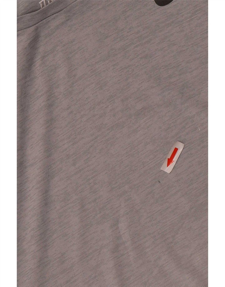 Nike Dri Fit majica kratkih rukava srednje sive pruge od poliestera