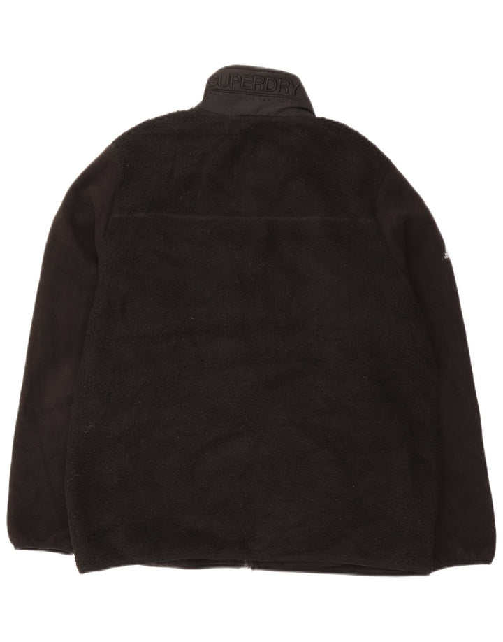 Superdry muška jakna od flisa UK 44 2XL crni poliester