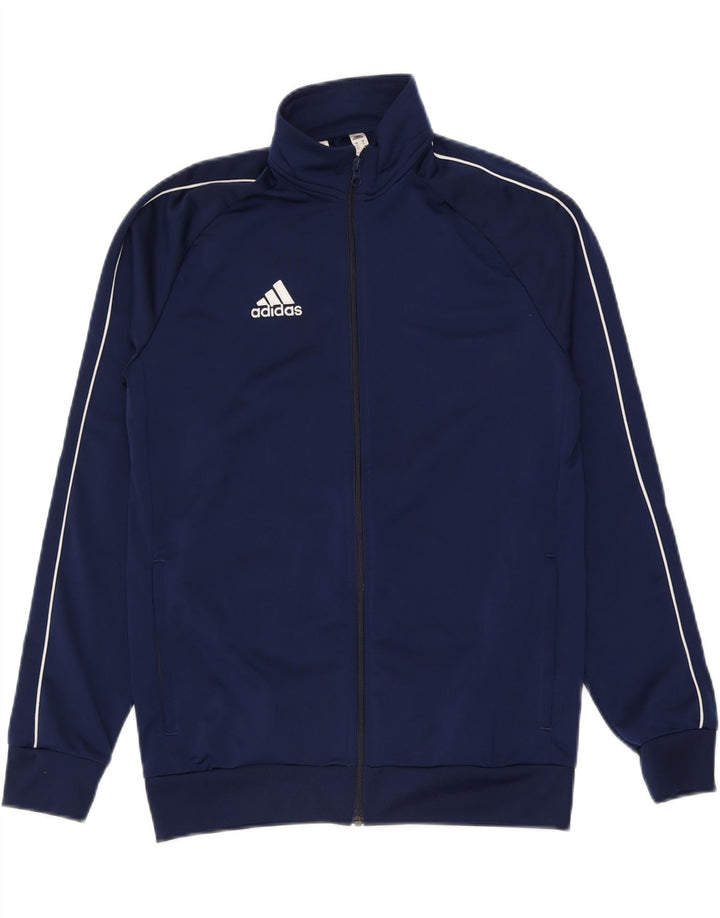 Gornja jakna od trenirke Adidas za dječake 15-16 godina tamnoplavi poliester