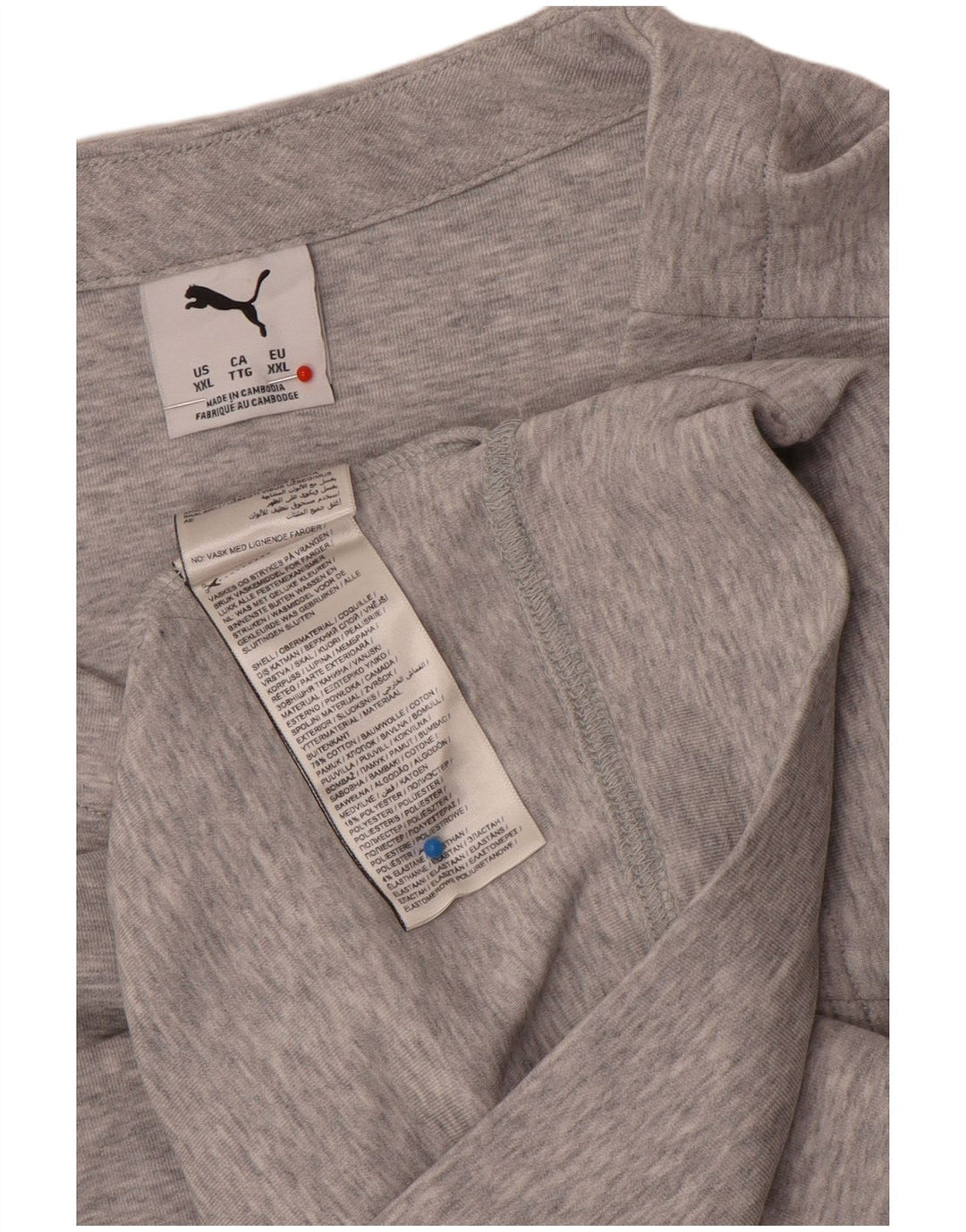Puma muška majica dugih rukava 2XL sivi pamuk