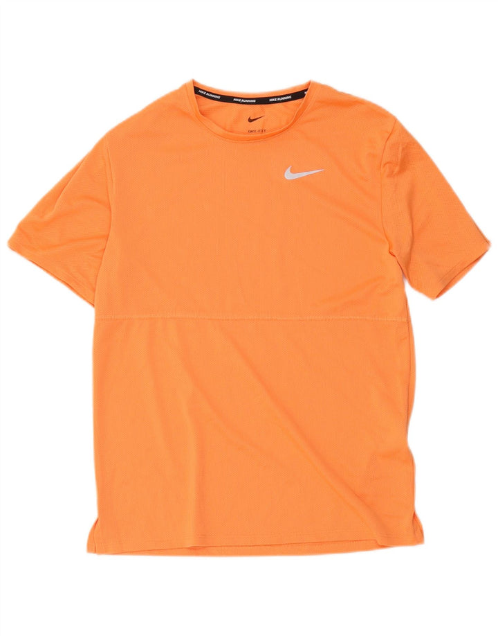 Nike Dri Fit T-Shirt Top UK 10 Mali narančasti poliester