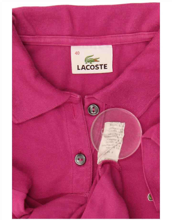 Lacoste ženska polo majica veličine 40, srednje ružičasti pamuk