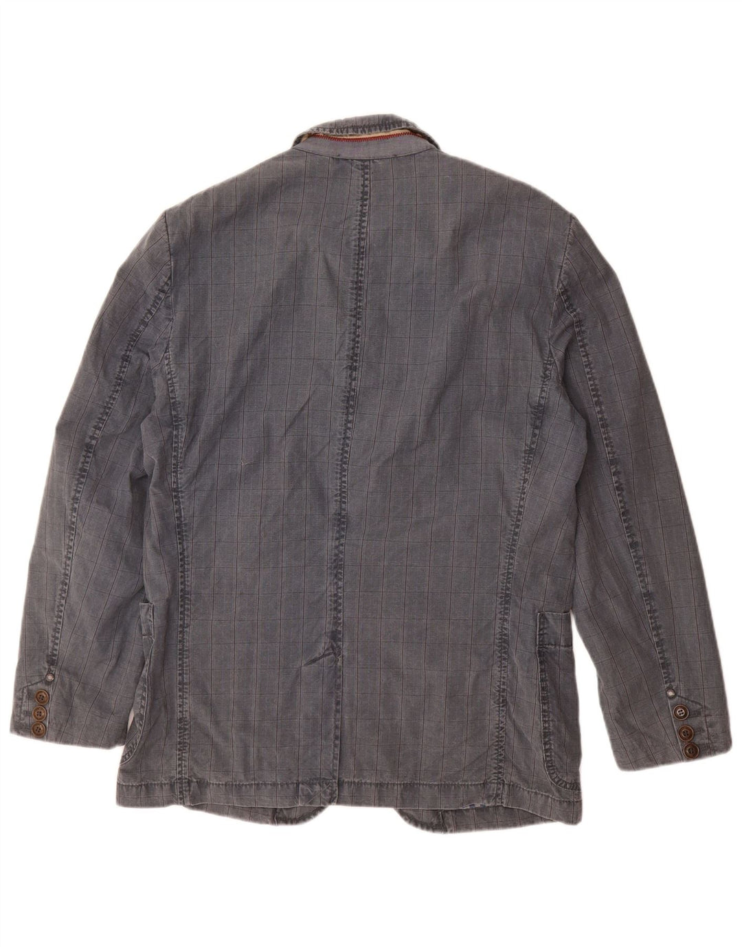 CAMEL ACTIVE Muška jakna sa 2 gumba IT 48 srednje plavi karirani pamuk