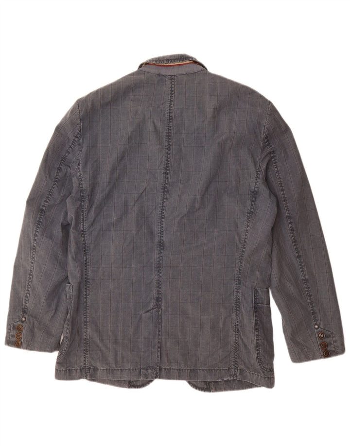 CAMEL ACTIVE Muška jakna sa 2 gumba IT 48 srednje plavi karirani pamuk