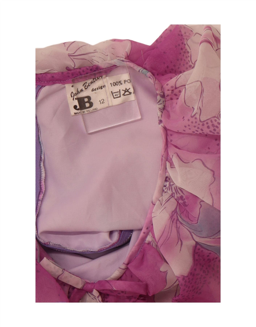 JOHN BENTLEY Ženska maksi haljina UK 12 srednje ružičasta cvjetna poliester