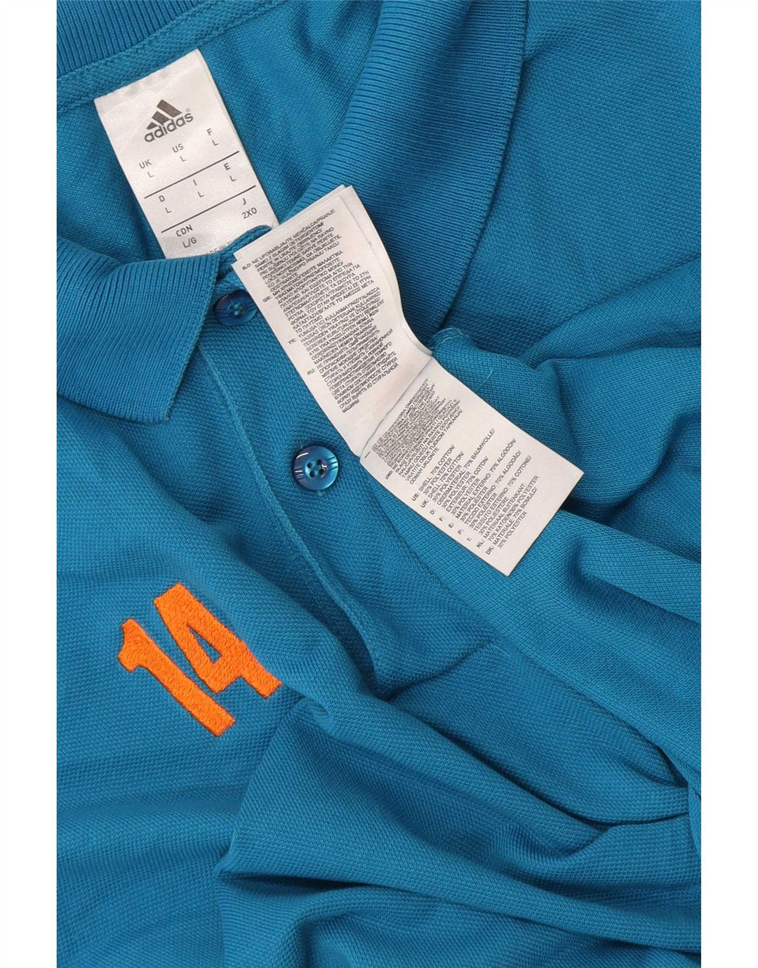 Adidas muška polo majica s grafičkim motivima velika, plava pamučna