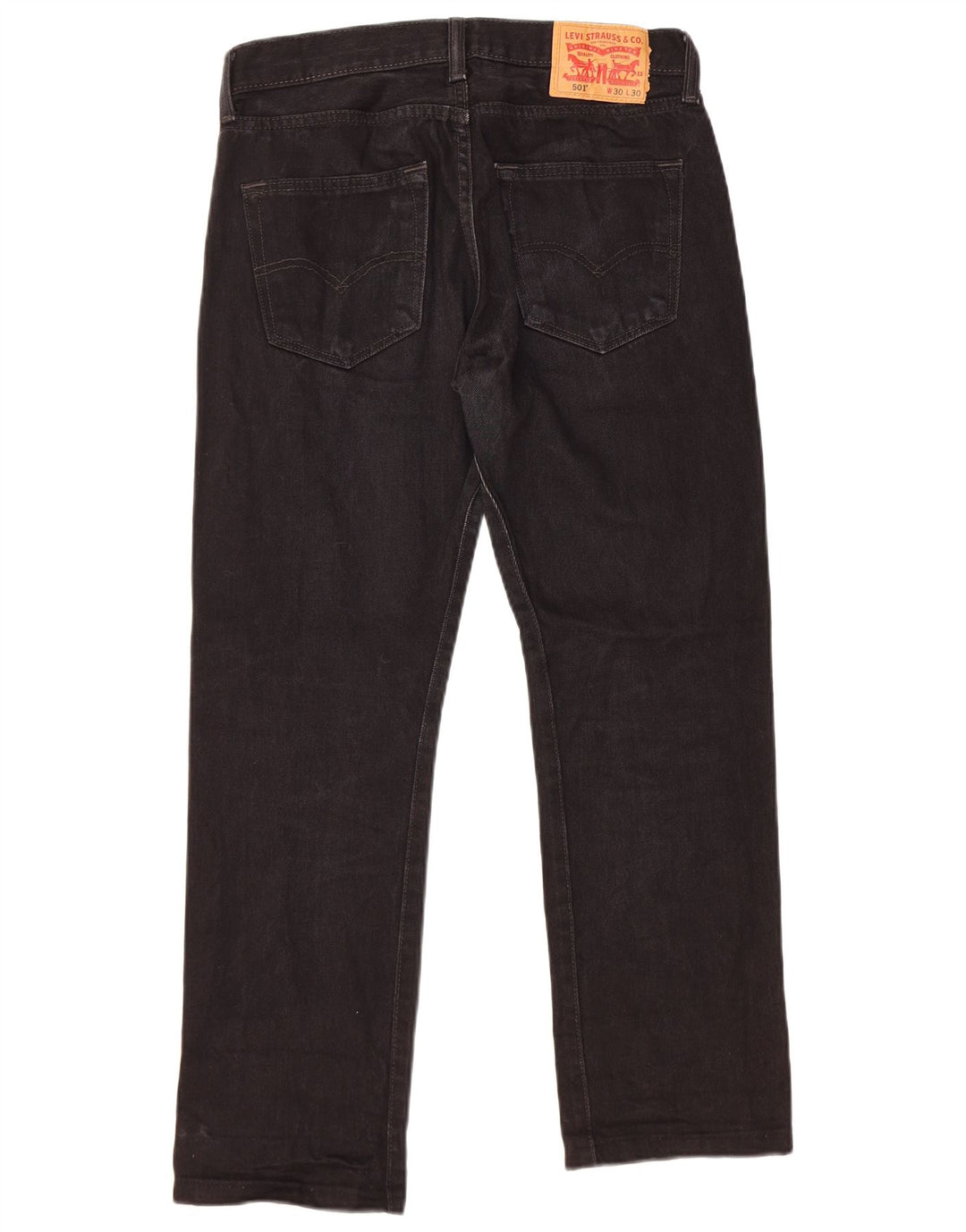 LEVI'S muške 501 ravne traperice W30 L26 crni pamuk