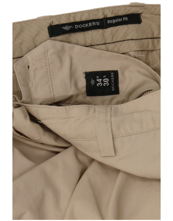 Dockers muške chino hlače standardnog kroja W34 L30 bež