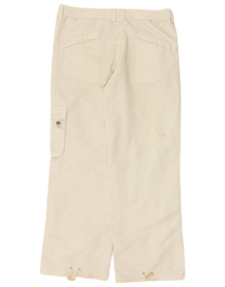 PUMA Boys Straight Cargo Trousers 11-12 Years W30 L26 White Polyester