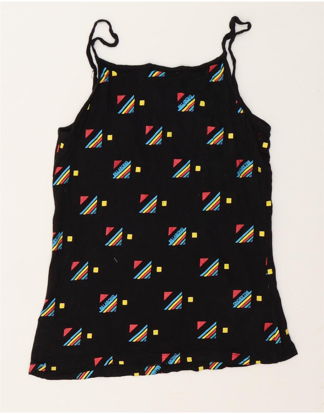 Billabong Ženski Graphic Cami Top UK 10 Small Black Geometric Modal