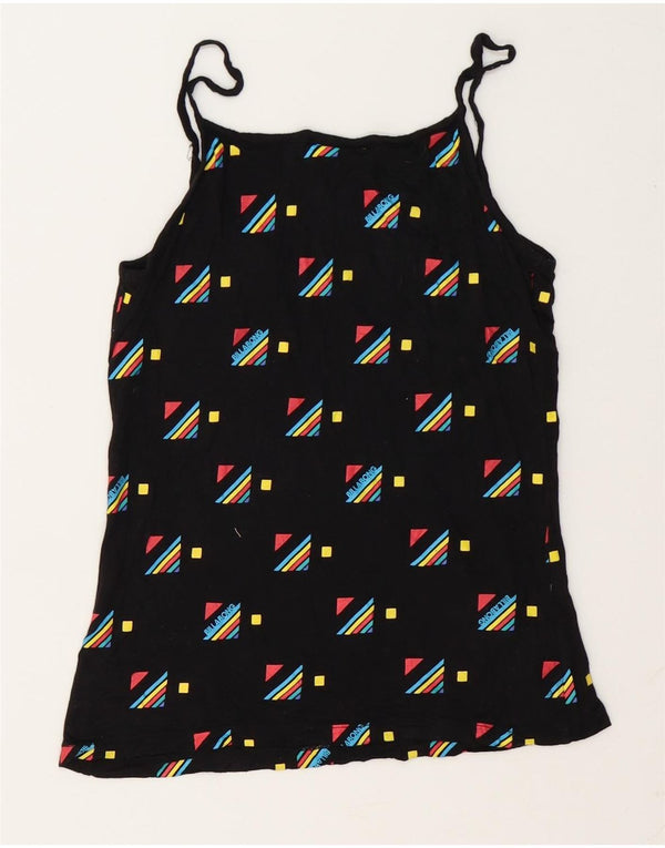 Billabong Ženski Graphic Cami Top UK 10 Small Black Geometric Modal