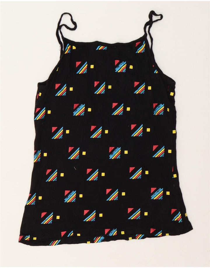 Billabong Ženski Graphic Cami Top UK 10 Small Black Geometric Modal