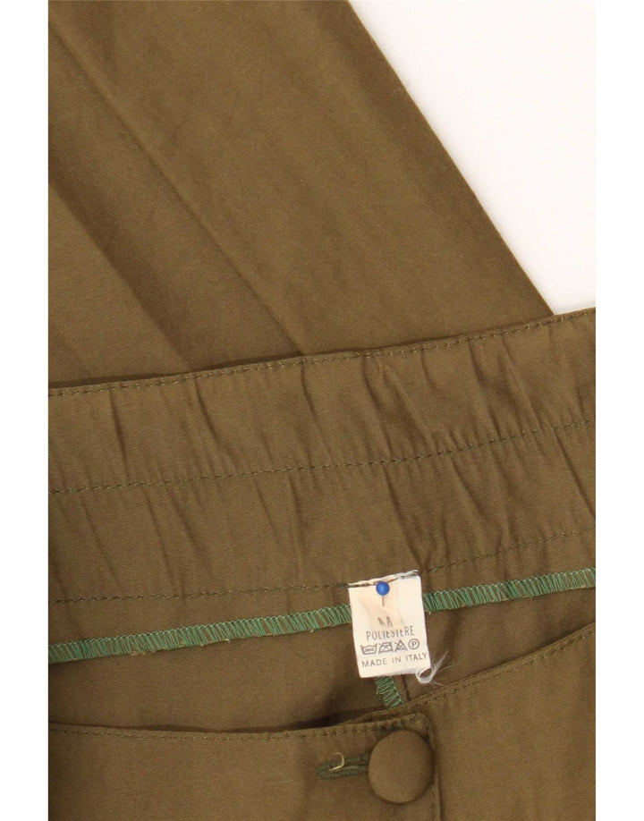 Vintage ženska lepršava suknja srednje veličine W30 kaki poliester