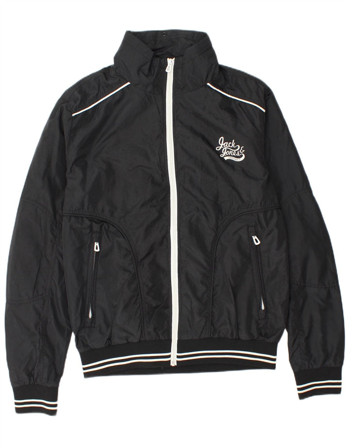 Jack & Jones muška bomber jakna UK 40 veliki crni poliester