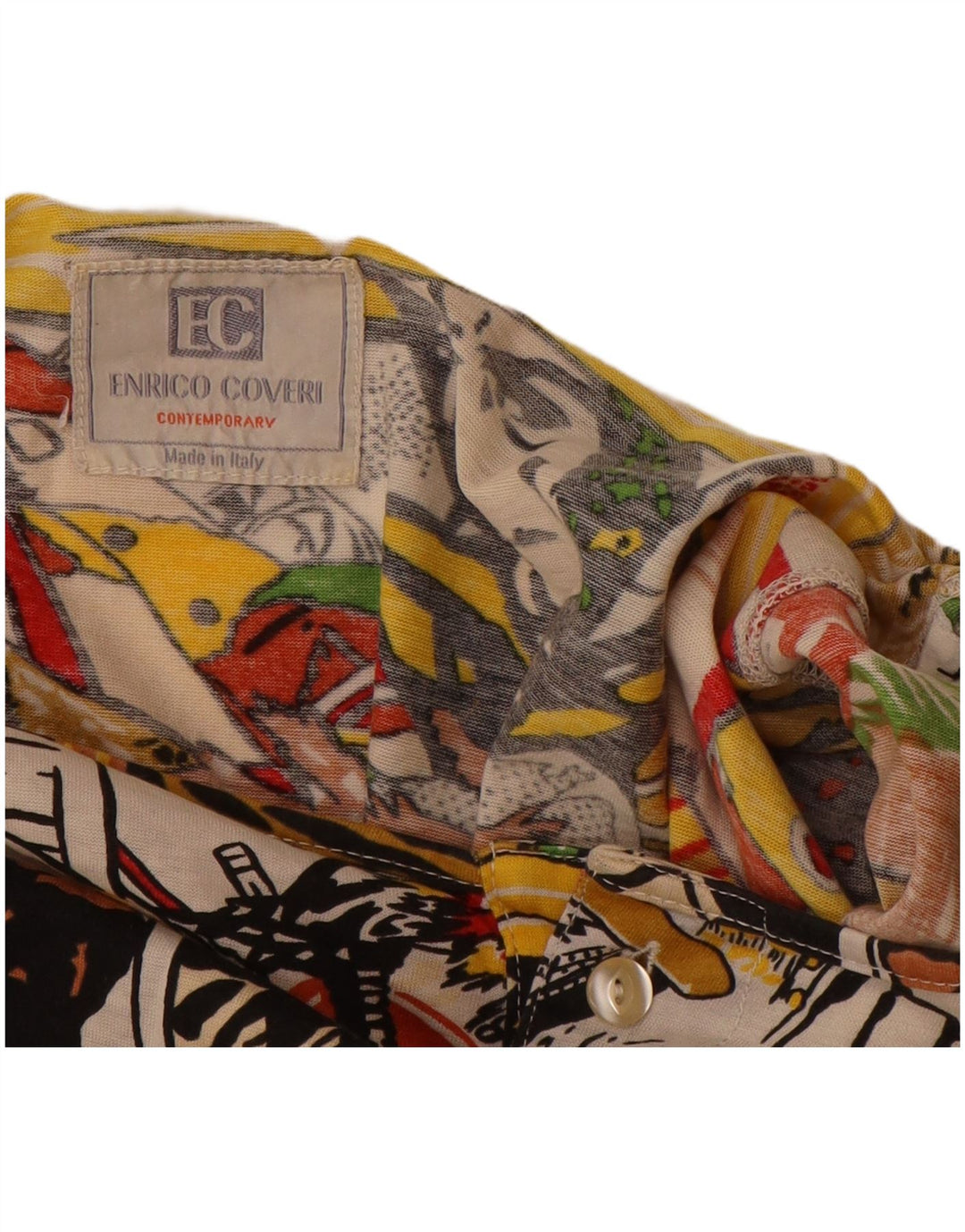 ENRICO COVERI Ženska grafička majica dugih rukava UK 18 XL Višebojna