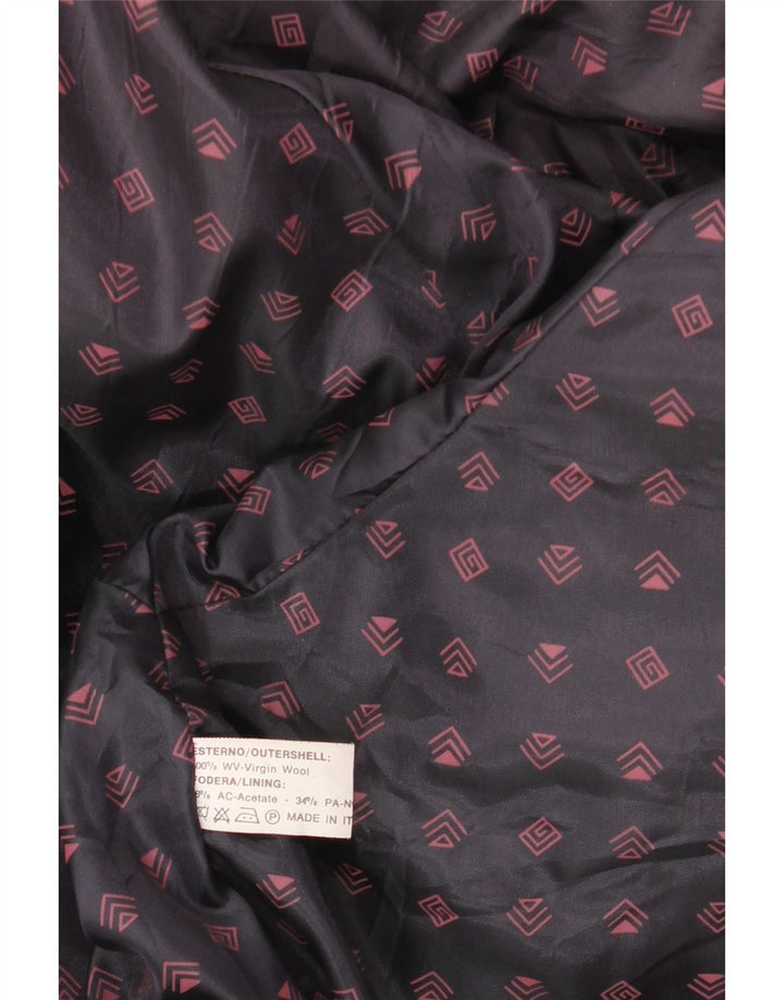 Vintage muška vojna bombaška jakna IT 48 srednje tamnoplava djevičanska vuna