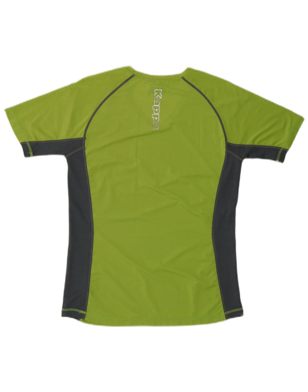 KAPPA Ženska grafička majica kratkih rukava UK 16 Veliki zeleni poliester u boji