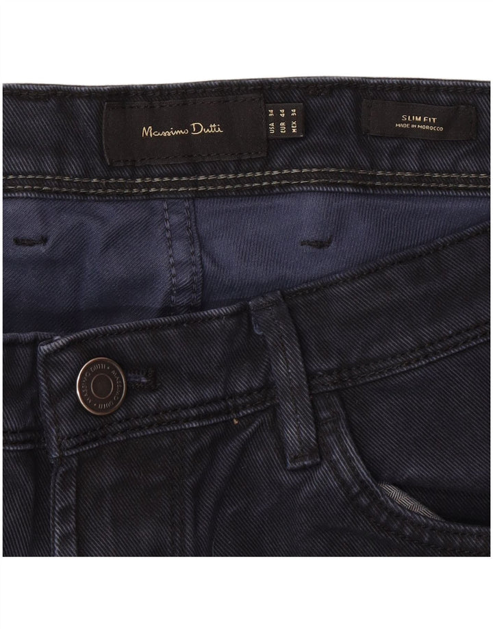 Muške uske traperice Massimo Dutti EU 44 Large W34 L30 tamnoplave