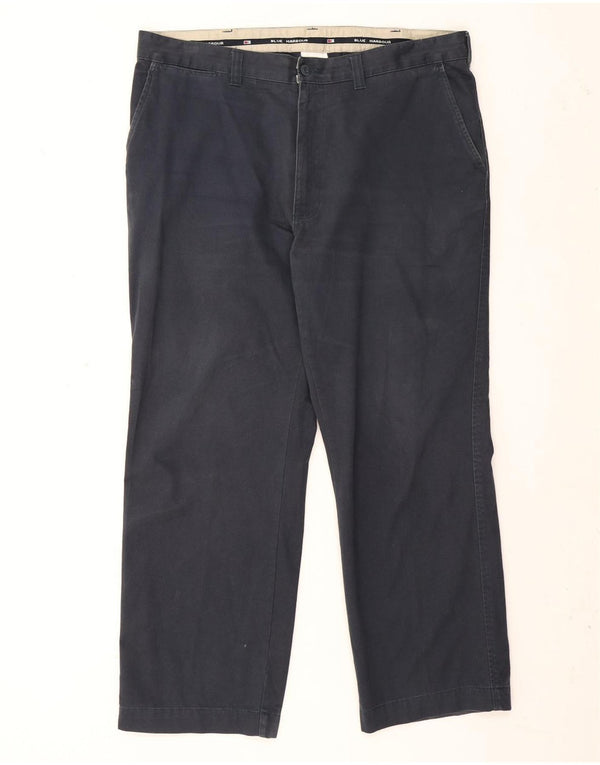 Marks & Spencer Mens Blue Harbour Straight Chino Trousers W38 L29 Navy Blue