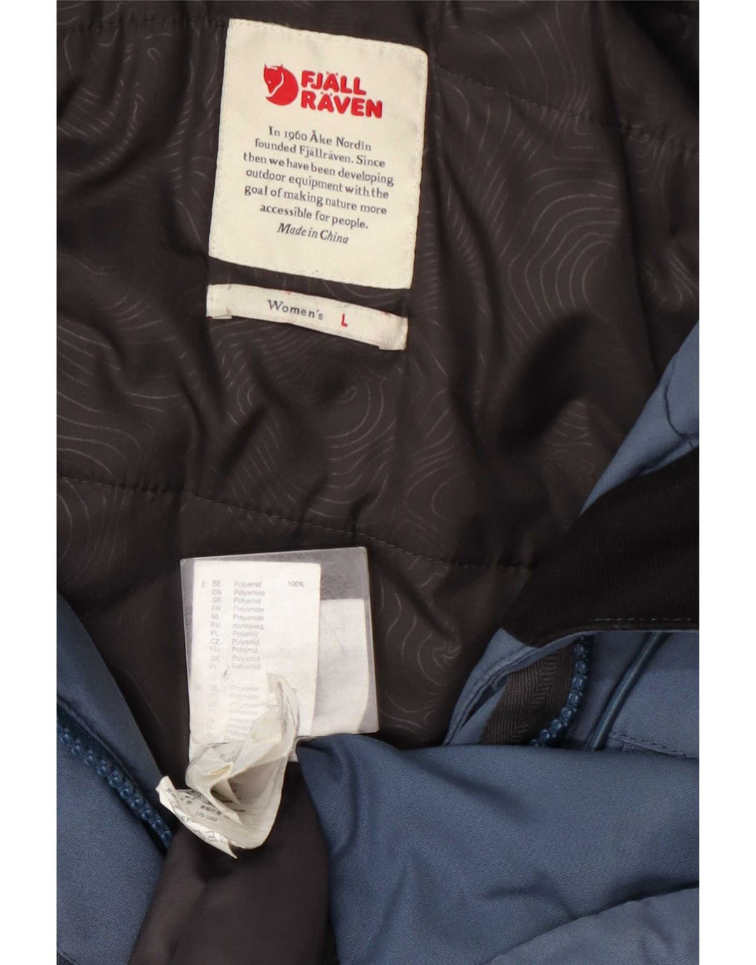 Fjall Raven ženska parka jakna s kapuljačom UK 16 veliki plavi poliamid