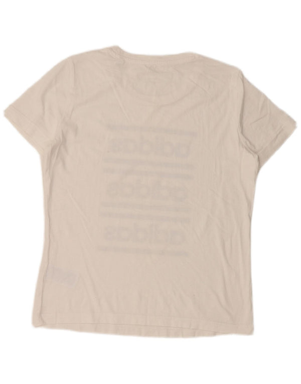 ADIDAS Ženska majica kratkih rukava s grafičkim motivima UK 16/18 Veliki bijeli pamuk