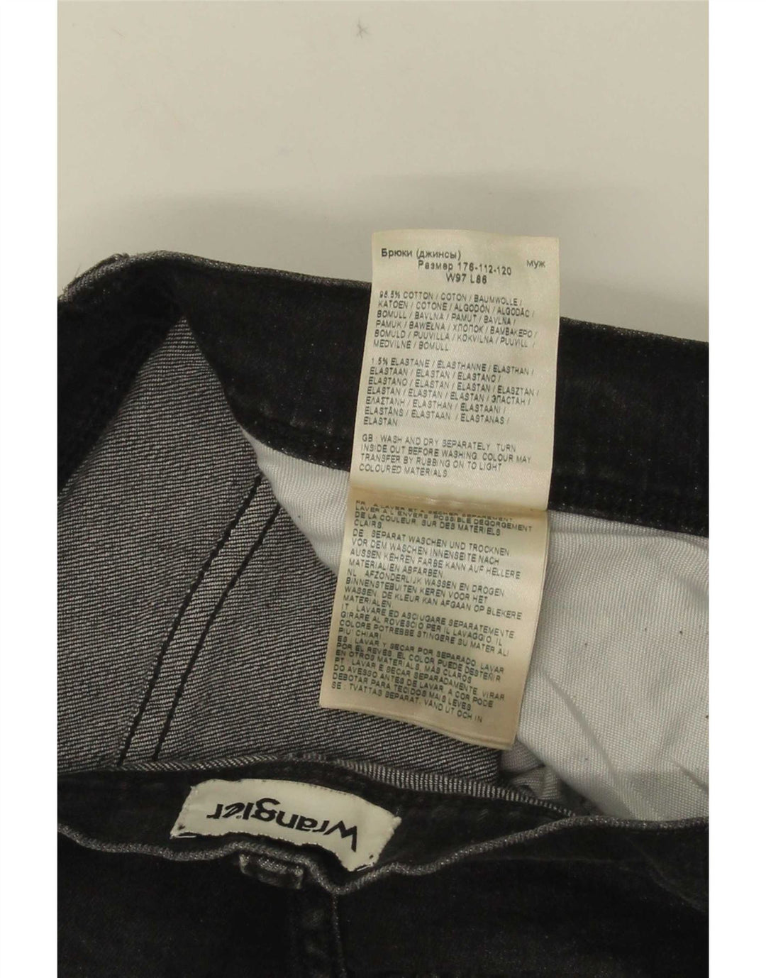 Wrangler Muške Texas Slim Jeans W38 L34 Sivi pamuk
