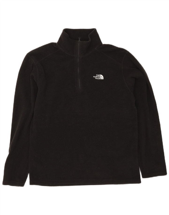 The North Face muški flis džemper s patentnim izrezom Mali crni poliester