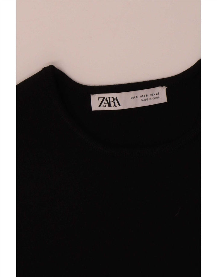 Zara ženski prsluk UK 10 mali crni poliester