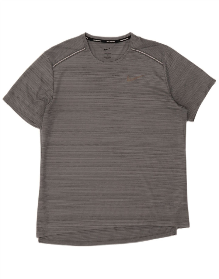 Nike Dri Fit majica kratkih rukava, veliki sivi poliester