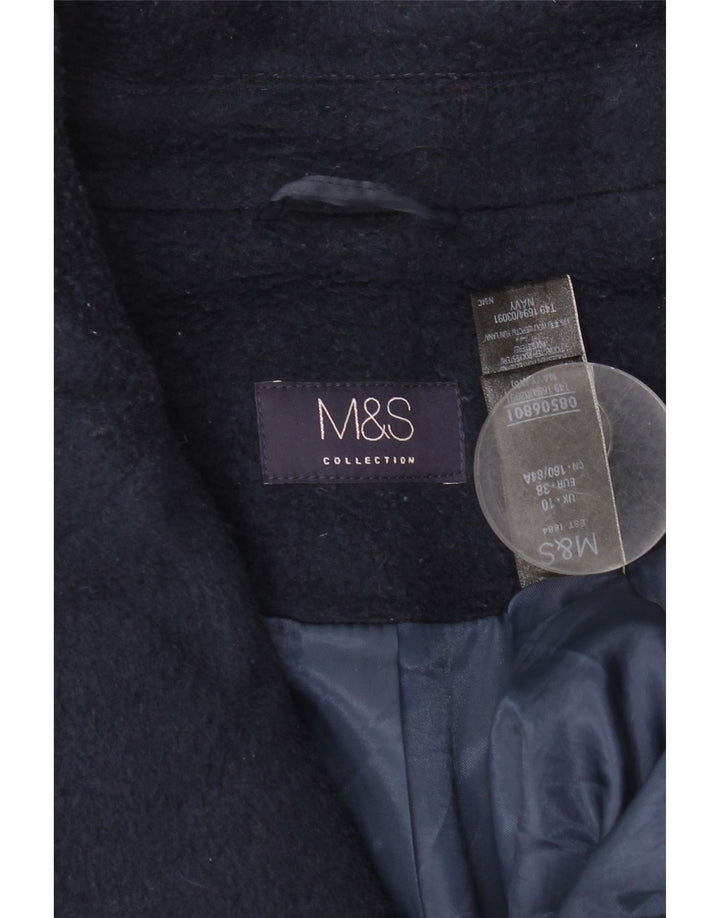 Marks & Spencer ženski preveliki kaput UK 10 Mali tamnoplavi poliester