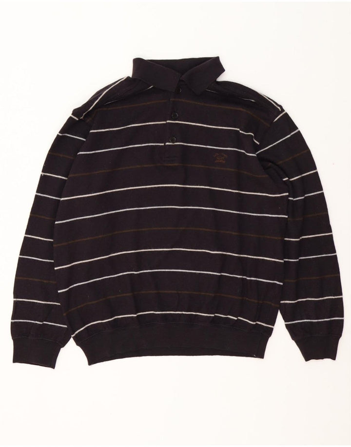 PAUL & SHARK Muški pulover s polo izrezom za jahte srednje tamnoplave boje