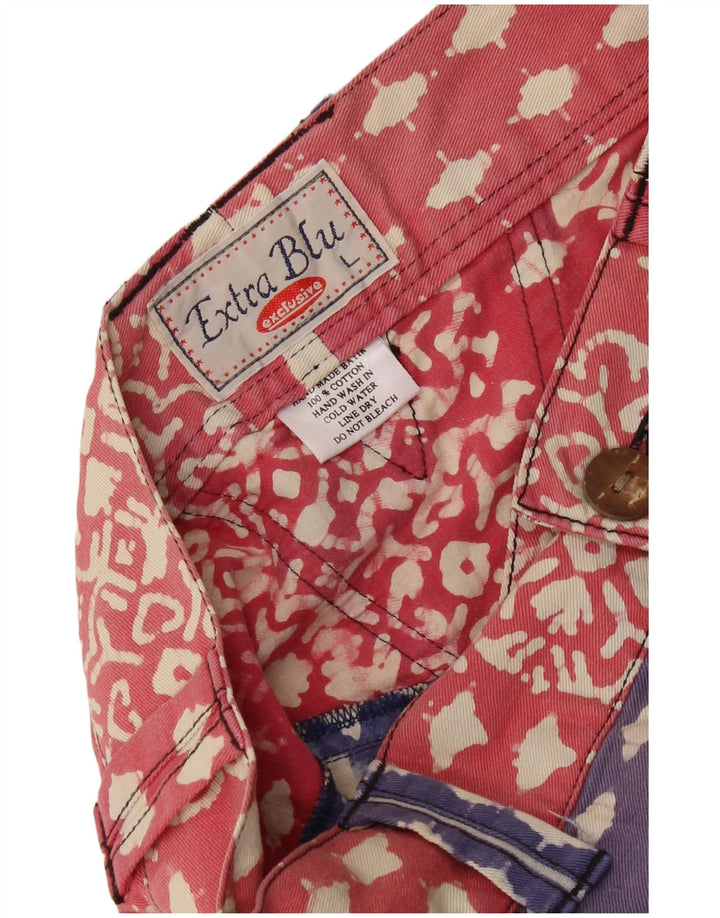 Vintage ženska traper pencil suknja s apstraktnim uzorkom, velika W28, plavi pamuk