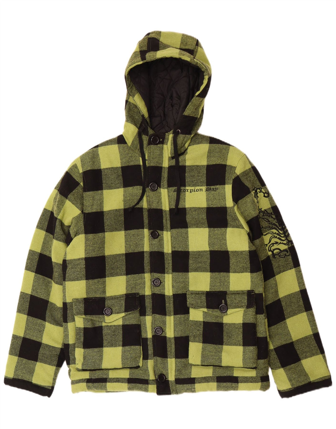 Scorpion Bay muška grafička vjetrovka jakna UK 40 Large Green Gingham