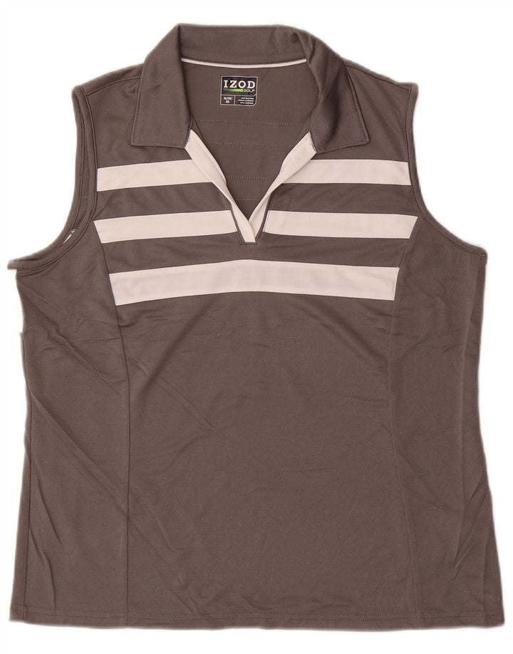 IZOD ženska polo majica bez rukava UK 18 XL sivi poliester u boji