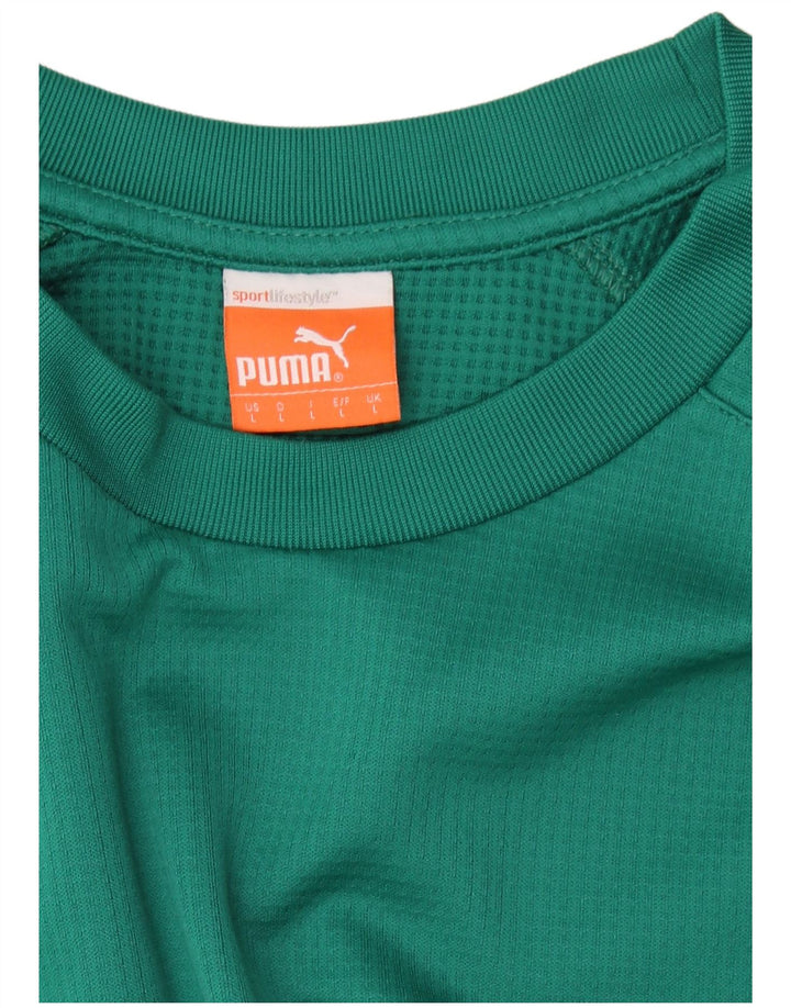 PUMA muška trenirka, veliki zeleni poliester u boji