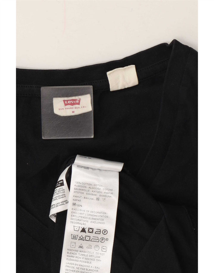 Levi's ženska majica kratkih rukava UK 14 srednje crni pamuk