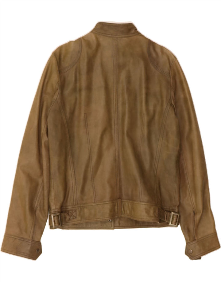 VINTAGE Womens Leather Jacket UK 18 XL Green Lambskin Vintage Vintage and Second-Hand Vintage from Messina Hembry 