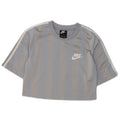 Nike ženska majica kratkih rukava UK 10 mali sivi prugasti poliester
