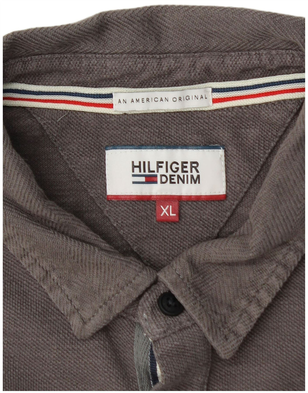 TOMMY HILFIGER Muška polo majica dugih rukava XL siva s grafikom