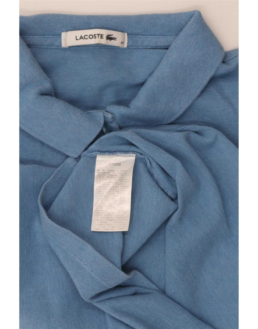 Lacoste ženska polo majica kratkih rukava standardnog kroja, veličina 40 srednje plava